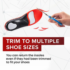 220+ Lbs Premium Orthopedic Heavy Duty Arch Support Insoles for Feet PU Gel Shoc