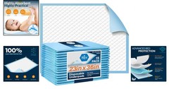 23“ X 36“ Disposable Underpads for Incontinence – Super Absorbent Protection