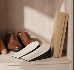 Adjustable Heel Lifts, 1 Pair, 4 Layers, Medium, Beige, Shoe Lifts