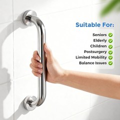 Secure 12 Inch Shower Grab Bar Set – Corrosion Resistant Stainless Steel Design