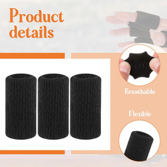 10Pcs Black Sport Finger Sleeves, Finger Sleeves Protectors, Elastic Finger S…