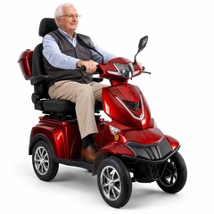 Veloinno Heavy-Duty 4-Wheel Mobility Scooter 37 Miles Range 3-Speed, 500lbs Load