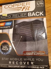 NEW Copper Fit Rapid Relief Back Support Belt 3-in-1 Hot Cold Therapy
