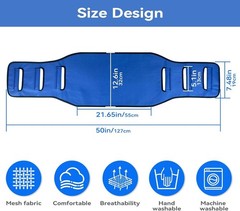 Transfer Belt for Patients with Handle Grips and Padded Supports for Elderly and