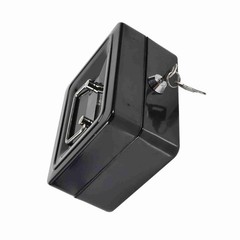 1Pc Mini Portable Iron Petty Lockable Cash Money Safe Security Box