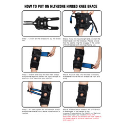 Hinged Knee Brace with Side Stabilizers Adjustable Knee Support Pain Relief