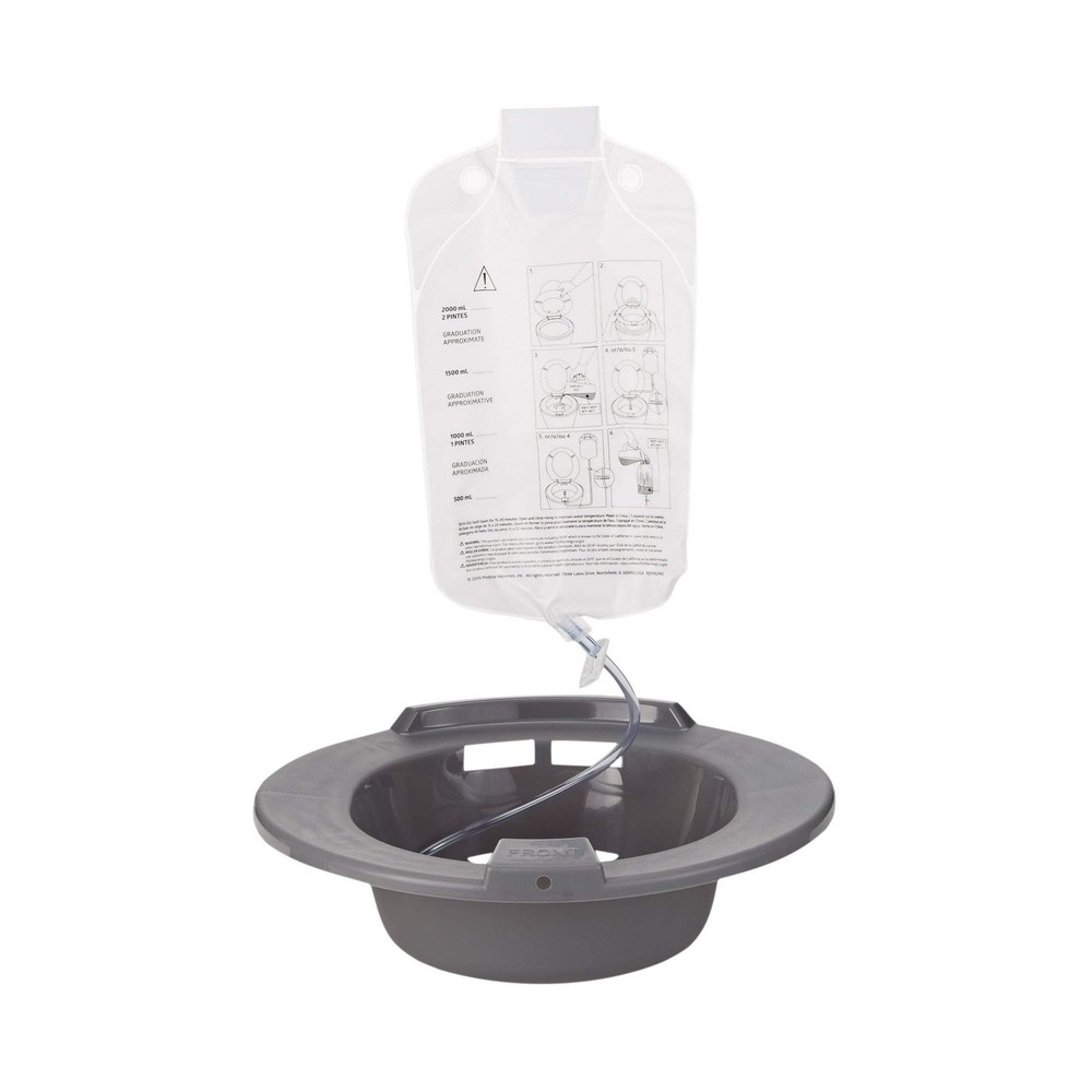 Mckesson Sitz Bath 2000 Ml Bag Plastic Graphite 500 Ml Increments Up To 2000 Ml