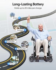 25lbs Lightweight Carbon Fiber Electric Wheelchairs All Terrain Airline Approve