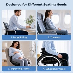 Portable Inflatable Seat Cushion for Travel | Adjustable Air Cushion for Flights