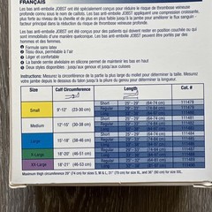 Jobst Anti-Embolism Compression Stocking Medium Thigh-Regular White Closed Toe