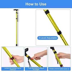 Cane Walking Stick Adjustable Folding walking Aluminum Collapsible Travel Hiking