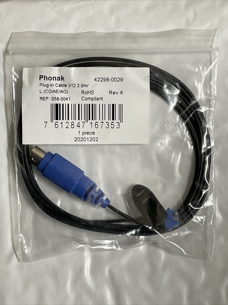 Phonak Plug-in cable 312 2.0m/L 058-0041 7612847167353 Sonova AG