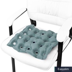 Inflatable Seat Cushion 17×17 Inch Gray Vinyl Portable Wheelchair