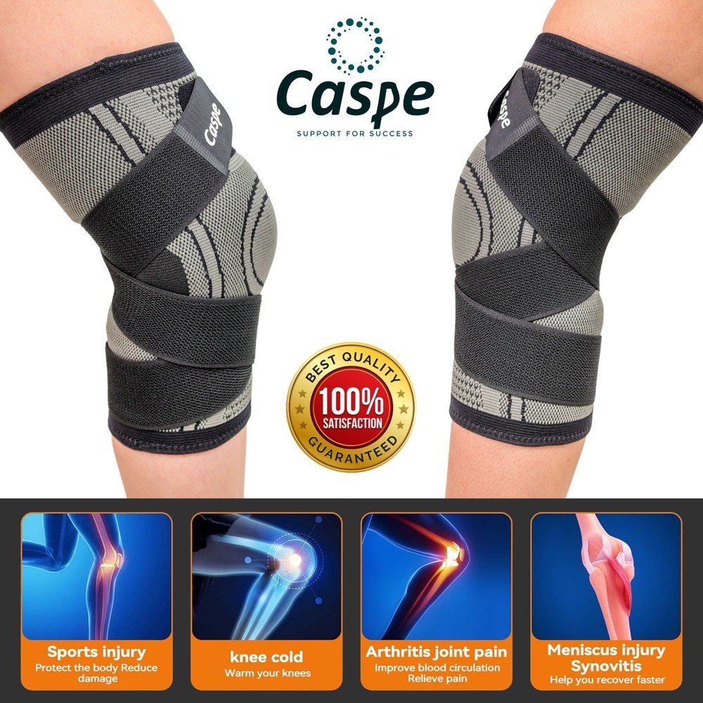 2Pcs Knee Sleeve Compression Brace Support For Sport Joint Pain Arthritis Relief