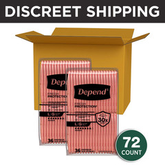 Depend Fresh Protection Incontinence Underwear for Women, L, 72 Ct