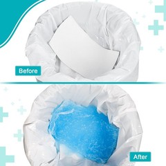 90 PCS Super Absorbent Commode Pads for Bedside Bucket, Liners with Gel, Potty