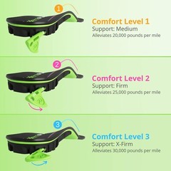 3 Way Adjustable Arch Support Orthotic Insoles Multicolor