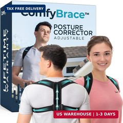 ComfyBrace Posture Corrector-Back Brace for Men and Women- Fully Adjustable Stra
