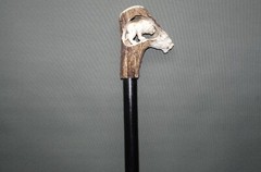 Classy Walking Stick Strolling Stick With Hirschhorn Handle Lion 31 1/2in