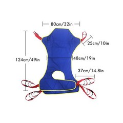 Full Body Patient Lift Sling, Head and Back Support, Toileting Transfer Sling…