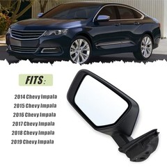 Left Driver Side Mirror Compatible With 2014 2015 2016 2017 2018 L-3Pins Black