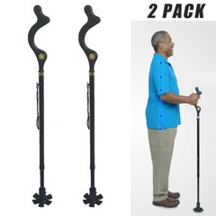 Walking Stick Aluminium Lightweight Easy Folding Metal Non-Slip Adjustable Cane