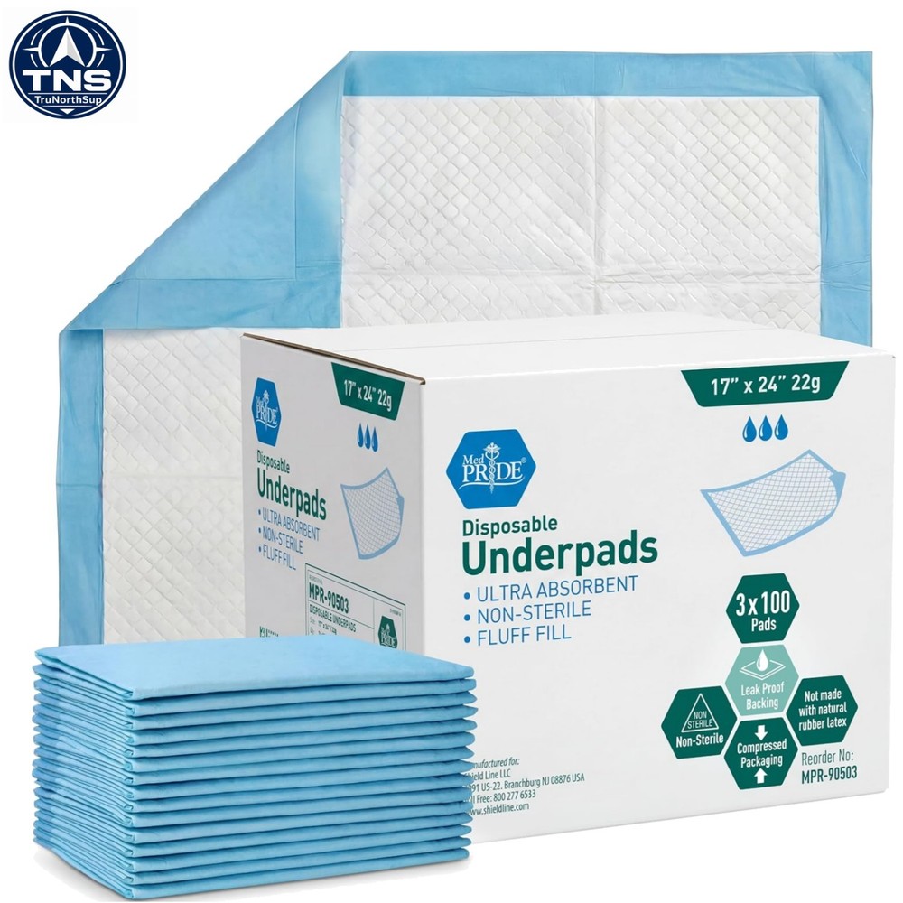 Disposable Underpads 17×24 inches 100 Count Bed Pads for Incontinence, Puppy …