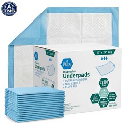 Disposable Underpads 17×24 inches 100 Count Bed Pads for Incontinence, Puppy …