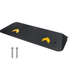 Rubber Threshold Ramp 2″ Rise Doorway Curb Ramps for Wheelchair Scooter Car Blac