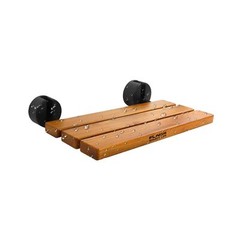 20″ Teak Folding Shower Seat Wall Mounted,Fold Down Shower Bench for Small Sh…