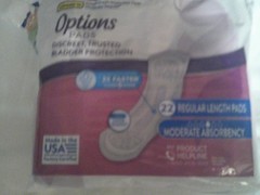 Equate Options Pads Moderate Absorbency, Regular Length, 18 Ct Value Pack