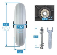 Wiykkur Wheelchair Caster/Wheels (Pair) 8 Inch 8″x 2″ (200×50) Solid Tire Wheel,