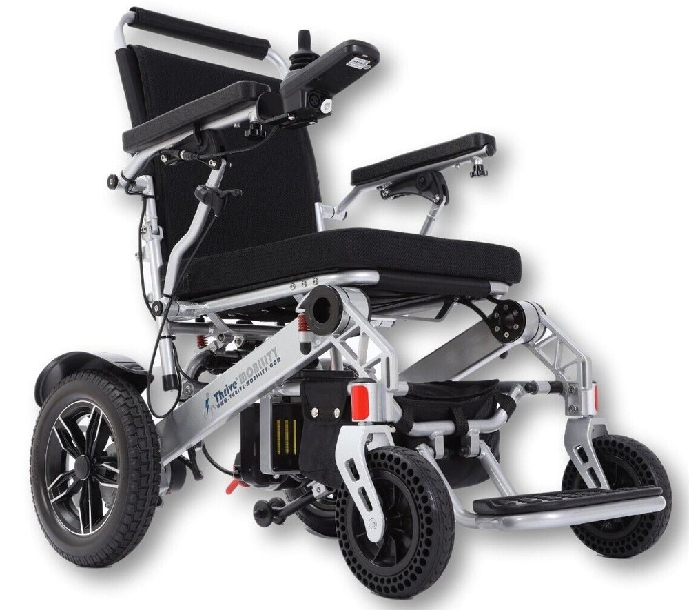 Lightweight Reclining Back Foldable Electric Wheelchair with Remote Controller