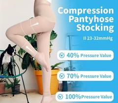Unbranded Compression Footless Pantyhose Heavy Duty Sz 2X