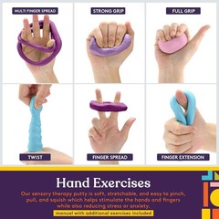 Vibrant Unicorn Colors Therapy Putty Set – 4 Strengths for Hands & Stress Relief