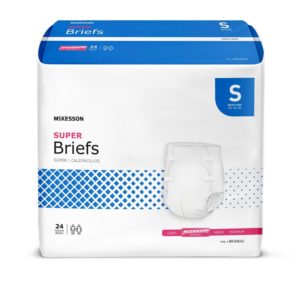 McKesson Incontinence Brief S Contoured BR30642 24 Ct