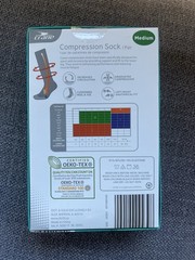 Crane Compression Socks Black Size Medium Unisex Men Women NIB