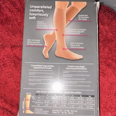 mediven comfort Calf Compression Socks 20-30 mmHg Open Toe Wheat 47481