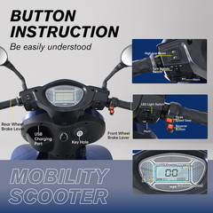 1000W 4-Wheel Heavy Duty Mobility Scooters w/ 16″ Tire for Seniors 500lbs 15MPH