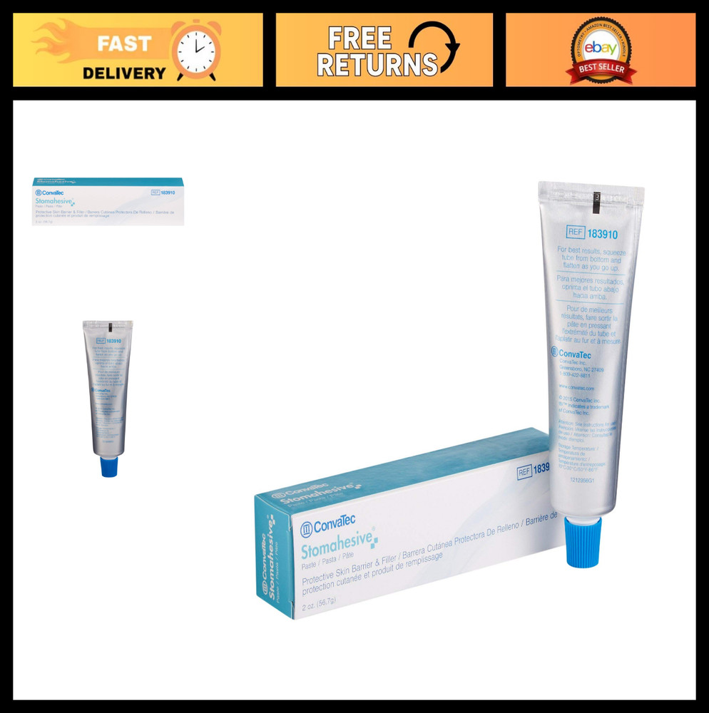 Stomahesive Paste 2 oz – Skin Barrier Adhesive for Ostomy Care, Waterproof Seal