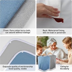 2Pcs Adult Bibs Eating Washable Reusable Clothing Protector Adjustable Closure