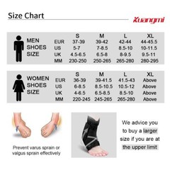 Kuangmi Ankle Brace Lace-up with Side Stabilizers Support Auxiliary Fixing Belt