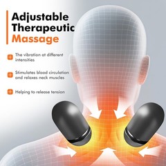 3-in-1 Neck Massager Pillow w/Heat & Cervical Traction Pain Relief Brown