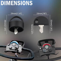 Pride Mobility Scooter Replacement Key Set Compatible with Go-Go Elite Traveller