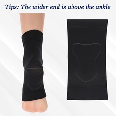 2 Pcs Achilles Tendon Heel Protector Compression Padded Sleeve Socks Premium Gel