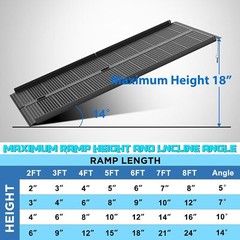 6 FT Folding Aluminum Wheelchair Ramp Portable Mobility Scooter Non-Slip 600 LBS