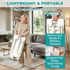 Irtme Electric Lift Chair for Elderly, Foldable Bath & Floor Lift Remote, 308Lbs