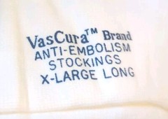 New VasCura Knee Length Closed Toe Stockings 00037 100% Latex Free Size XL Long