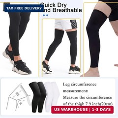 smilixin 2 Pairs Leg Sleeves,Full Leg Compression Sleeve for Men Women,Long Knee