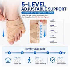 Adjustable Bunion Corrector Sleeve – Breathable Hallux Valgus Support for Day/Ni